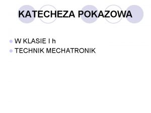 KATECHEZA POKAZOWA l W KLASIE I h l