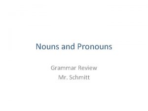 Grammar review pronouns