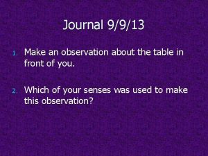 Journal 9913 1 2 Make an observation about