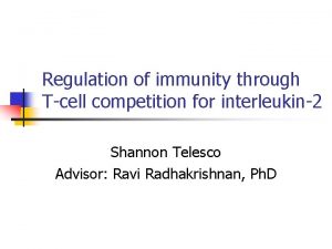 Regulation of immunity through Tcell competition for interleukin2
