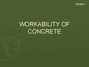 Workability