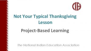 Thanksgiving project based learning