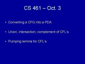 Cfl to cfg conversion