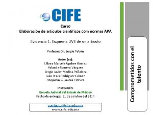 Curso Elaboracin de artculos cientficos com normas APA