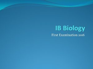 Ib biology syllabus outline