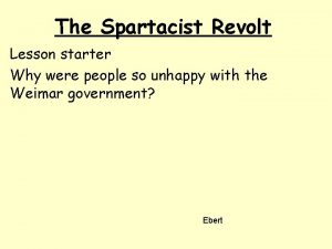 Spartacist revolt