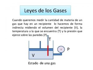 Ecuación general de los gases