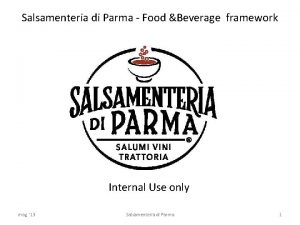 Parma food kiosk
