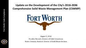 City of fort worth code compliance