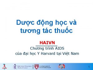 Dc ng hc v tng tc thuc HAIVN