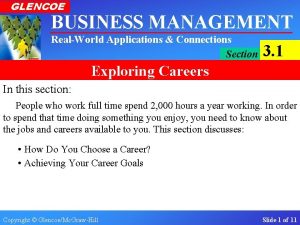 Glencoe exploring careers