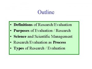 Evaluation research definition