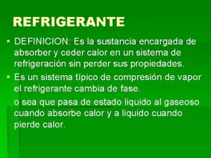 Refrigerante definicion