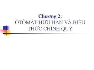 Chng 2 TMT HU HN V BIU THC