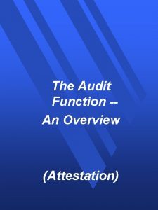 Attestation audit definition