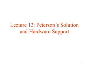 Petersons solution