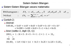 SistemSistem Bilangan n SistemSistem Bilangan secara matematis n