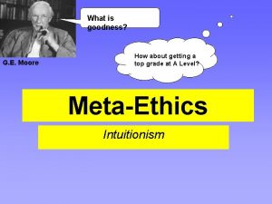 G e moore intuitionism