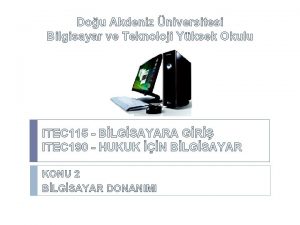 Dou Akdeniz niversitesi Bilgisayar ve Teknoloji Yksek Okulu