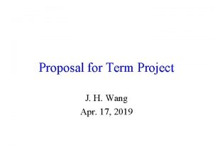 Term project proposal