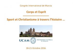 Congrs International de Murcia Corps et Esprit Sport