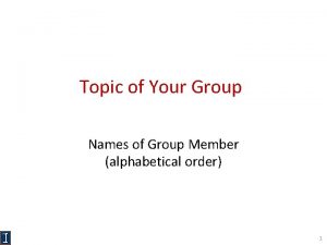 Group members names