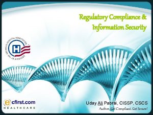 Regulatory Compliance Information Security Uday Ali Pabrai CISSP