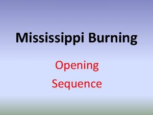 Mississippi burning scene analysis