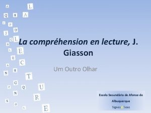 La comprhension en lecture J Giasson Um Outro