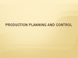 Route sheet in production planning and control
