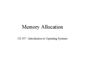 Buddy system memory allocation