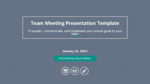 Team meeting presentation template