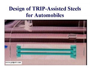 Design of TRIPAssisted Steels for Automobiles Microstructure has