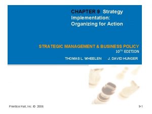 Strategy implementation organizing for action