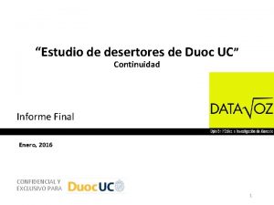 Estudio de desertores de Duoc UC Continuidad Informe