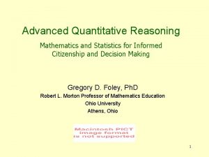 Advanced quantitative reasoning