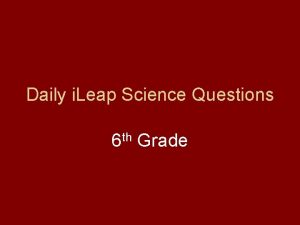 Daily science questions