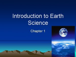 Earth science introduction