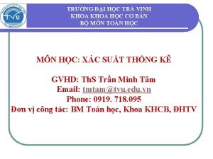 TRNG I HC TR VINH KHOA HC C