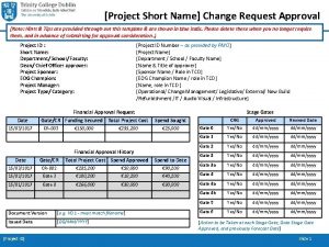 Project Short Name Change Request Approval Note Hints