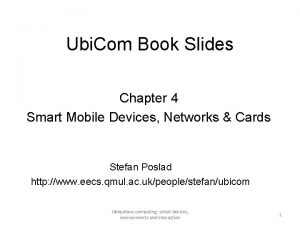 Ubi Com Book Slides Chapter 4 Smart Mobile