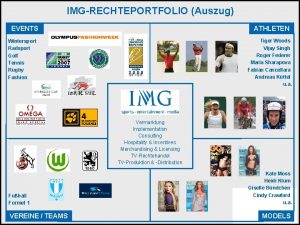 IMGRECHTEPORTFOLIO Auszug EVENTS ATHLETEN Tiger Woods Vijay Singh