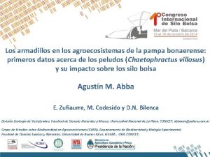 Los armadillos en los agroecosistemas de la pampa