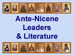 AnteNicene Leaders Literature Apostolic Fathers Apostolic Fathers Apostolic