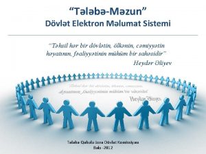 TlbMzun Dvlt Elektron Mlumat Sistemi Thsil hr bir