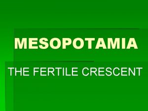 MESOPOTAMIA THE FERTILE CRESCENT SECTION 1 VOCABULARY SCRIBE