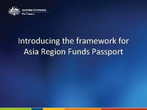 Asia region funds passport