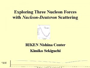 Exploring Three Nucleon Forces with NucleonDeuteron Scattering RIKEN