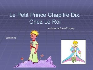 Le petit prince chapitre 6