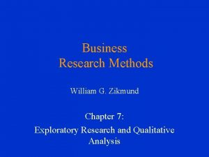 Business research methods by zikmund